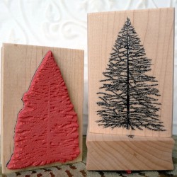 Natural Christmas Tree Rubber Stamp Natural Christmas Tree Rubber Stamp