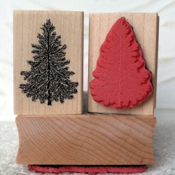 Mini Evergreeen Tree Rubber Stamp