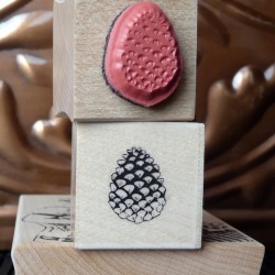 Tiny Pinecone Rubber Stamp