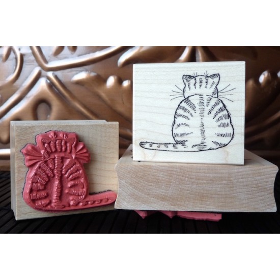 Cat-itude Cat Rubber Stamp