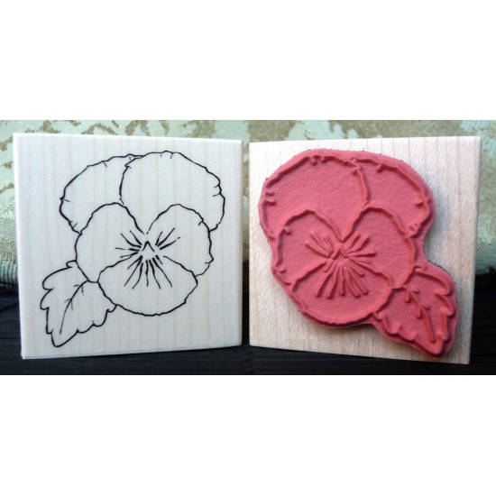 Pansy Rubber Stamp