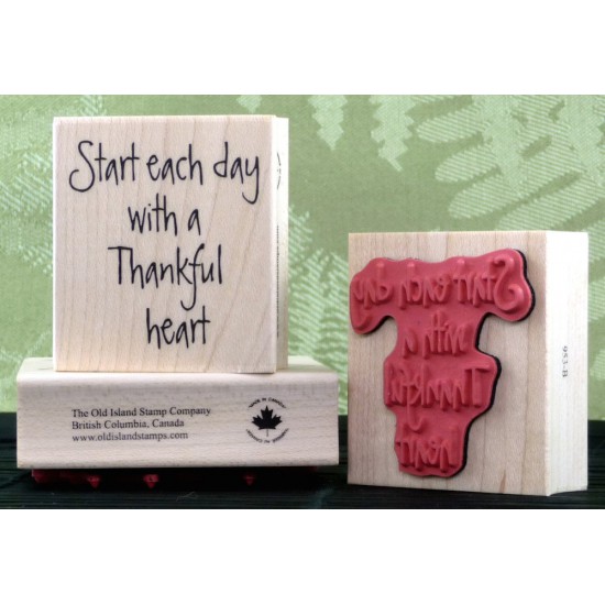 A Thankful Heart Rubber Stamp