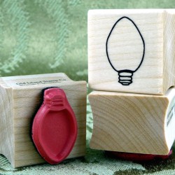 Single Christmas Light Rubber Stamp Single Christmas Light Rubber Stamp