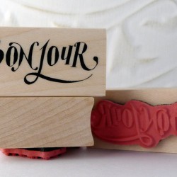 Bonjour Rubber Stamp Bonjour Rubber Stamp