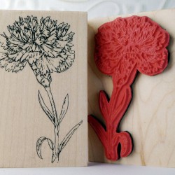 Carnation Flower Rubber Stamp