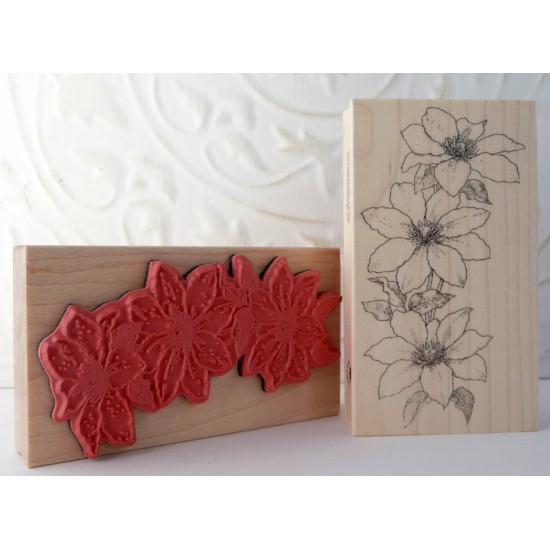 Clematis Rubber Stamp