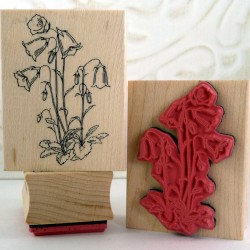 Bellflower Flower Rubber Stamp