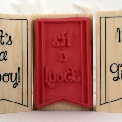 It's A Boy! Banner Rubber Stamp It's A Boy! Banner Rubber Stamp