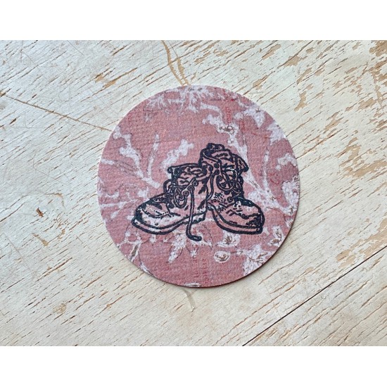 Small Boots Rubber Stamp