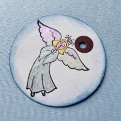 Singing Angel Rubber Stamp