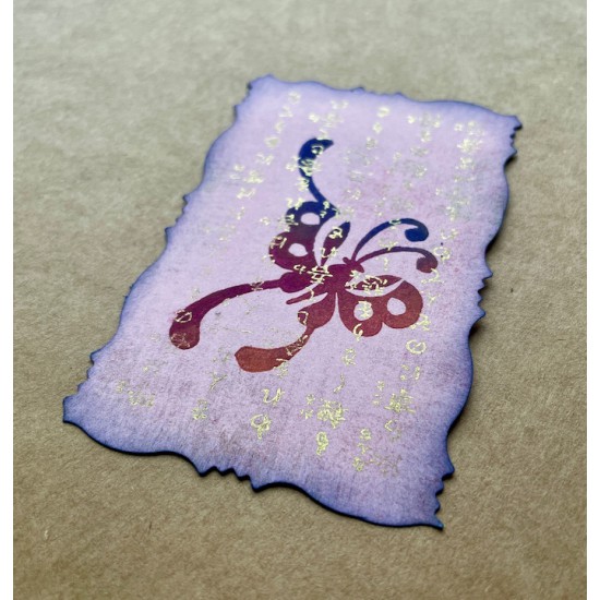 Asian Butterfly Rubber Stamp