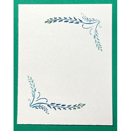 Corner Sprig Rubber Stamp