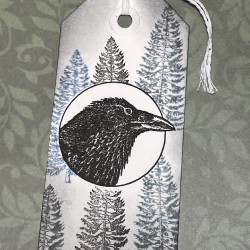 Raven Bird Rubber Stamp