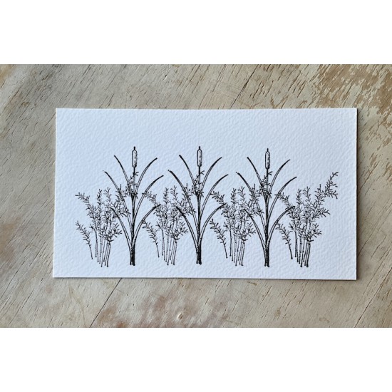 Wispy Plant Rubber Stamp