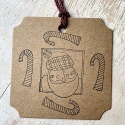 Candy Cane Rubber Stamp Candy Cane Rubber Stamp