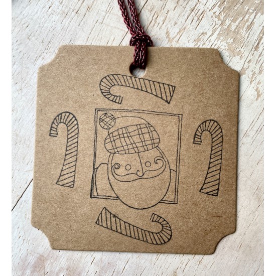 Scottish Santa  Rubber Stamp