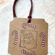 Scottish Santa  Rubber Stamp