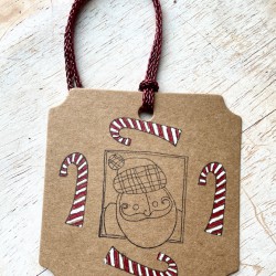Scottish Santa  Rubber Stamp
