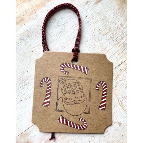 Scottish Santa  Rubber Stamp