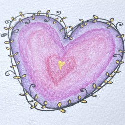 Vine Heart Rubber Stamp