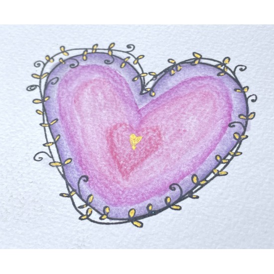 Vine Heart Rubber Stamp