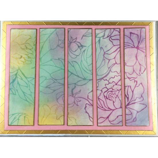 Reverse Garden Background Rubber Stamp