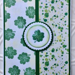 Lucky Four Leaf Clover Rubber Stamp
