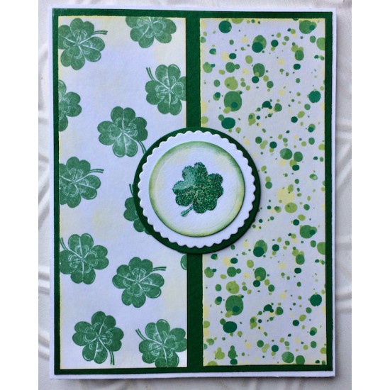 Lucky Four Leaf Clover Rubber Stamp