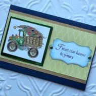 Vintage Truck with Christmas Tree Rubber Stamp Vintage Truck with Christmas Tree Rubber Stamp