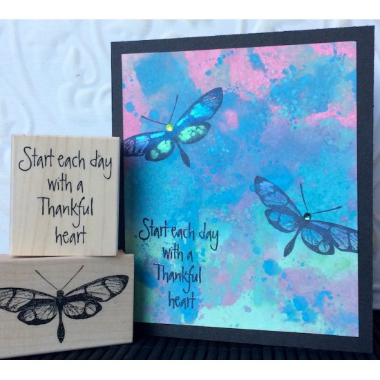 Confusa Butterfly Rubber Stamp