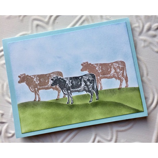 Holstein Cow Rubber Stamp