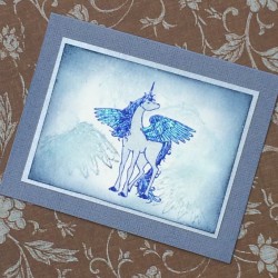 Winged Unicorn Rubber Stamp Winged Unicorn Rubber Stamp