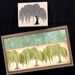Weeping Willow Tree Rubber Stamp