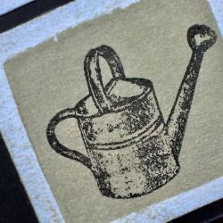 Watering Can Rubber Stamp