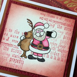 Selfie Santa Rubber Stamp Selfie Santa Rubber Stamp