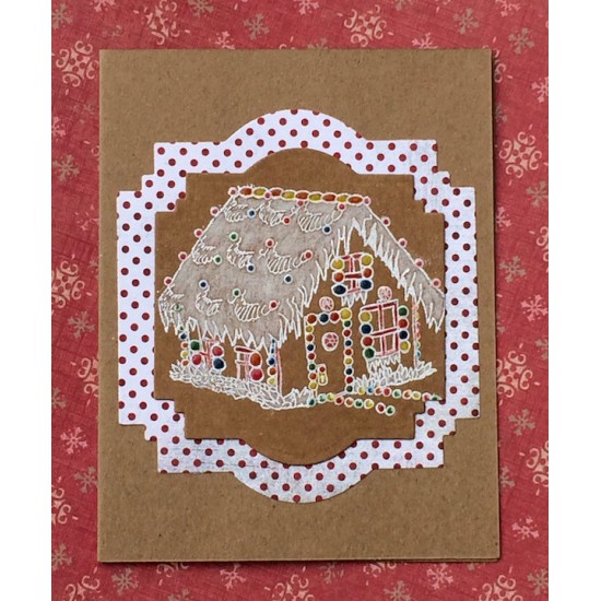 Gingerbread House Rubber Stamp
