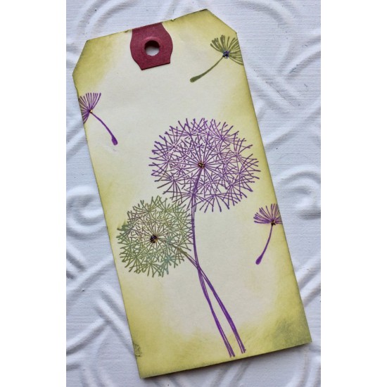 Retro Two Dandelions Rubber Stamp