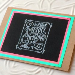 Merry Christmas Chalk Board Rubber Stamp Merry Christmas Chalk Board Rubber Stamp