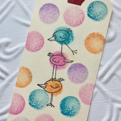 Balancing Bird Ladder Rubber Stamp Balancing Bird Ladder Rubber Stamp