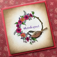 Floral Wreath Rubber Stamp Floral Wreath Rubber Stamp
