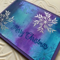 Large Merry Christmas Script Rubber Stamp