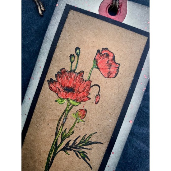 Wild Poppy Rubber Stamp