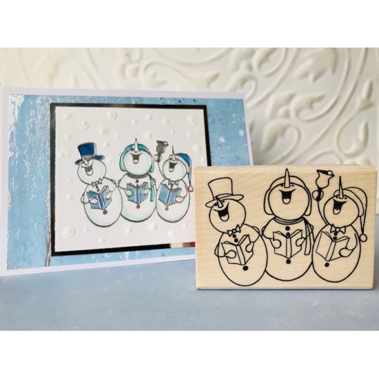 Snowman Choir Rubber Stamp Snowman Choir Rubber Stamp