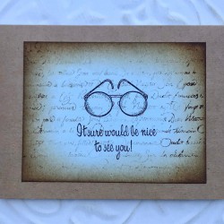 It Sure Would Be Nice To See You Rubber Stamp