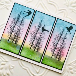 Deadwood Trees Rubber Stamp