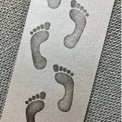 Footprints Rubber Stamp Footprints Rubber Stamp
