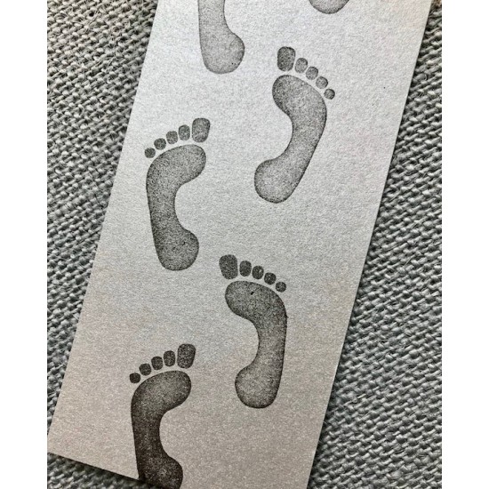 Stamp My Feet Custom Baby Footprint Kit - Blue Chevron