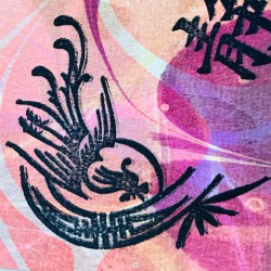 Phoenix and Shou Rubber Stamp Phoenix and Shou Rubber Stamp