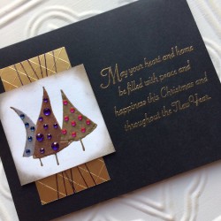 Heart and Home Christmas Rubber Stamp