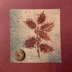 Variegated Holly Rubber Stamp Variegated Holly Rubber Stamp